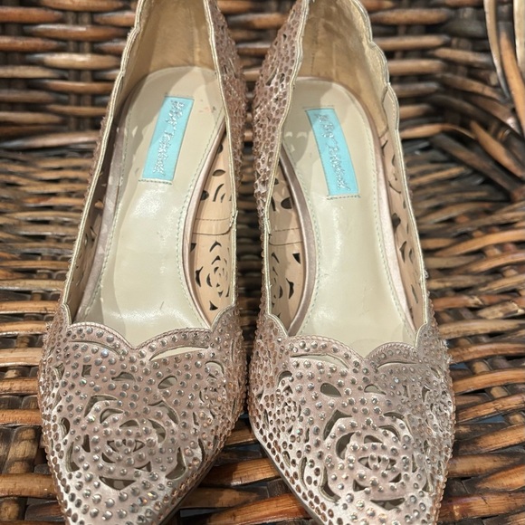 Betsey Johnson Women's Chic Rhinestone Evening Pumps - Picture 2 of 11